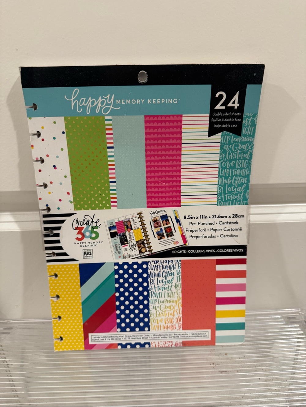 NEW Happy Planner ~ Create 365 Brights Decorative Cardstock Pad ~ 8.5“ x 11“